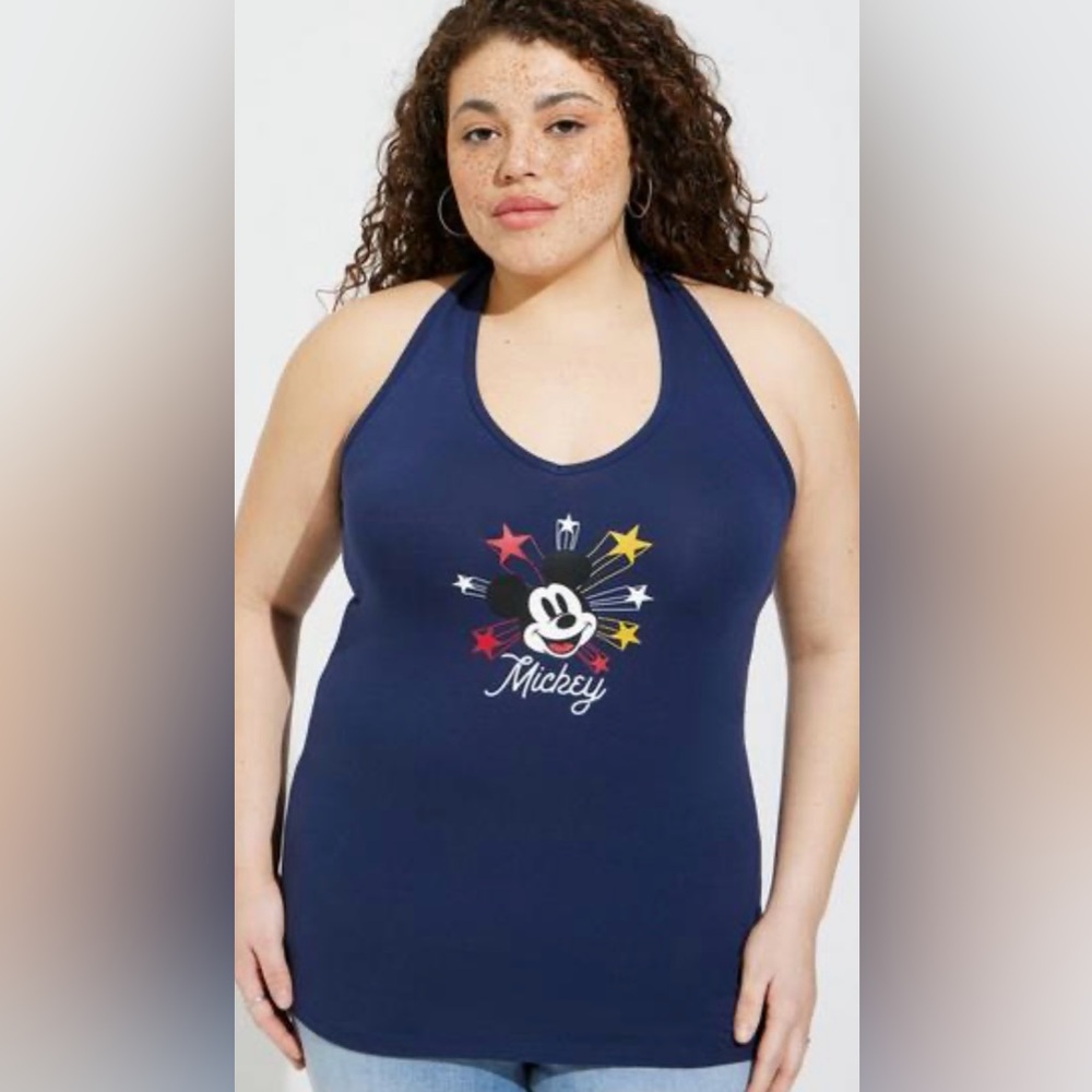 NWT-Torrid/Disney Mickey Mouse Americana sleeveless halter top size 1X 2X